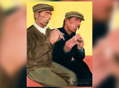 陈坚 《鹰笛》 97*65cm 2008年