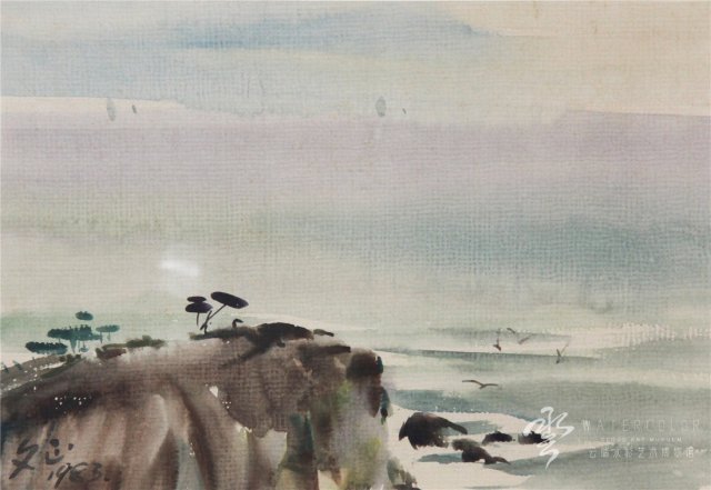 晏文正 《崂山海滨》 1983年