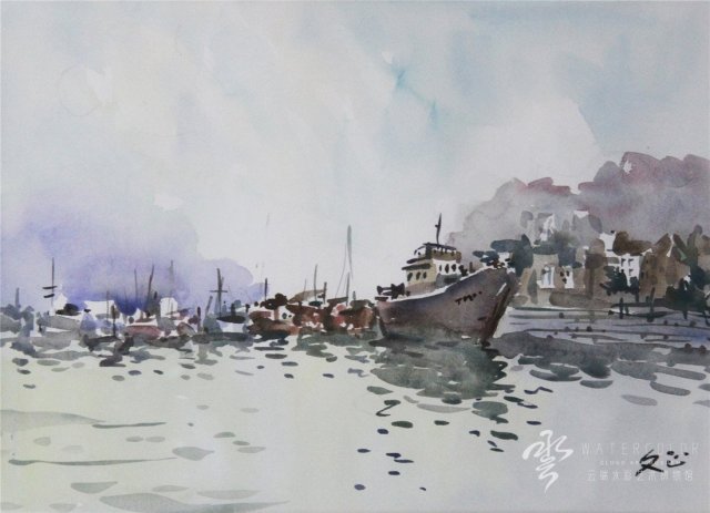 晏文正 《渔港风景》