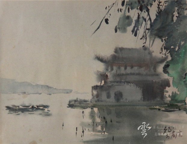 晏文正 《雨中玄武湖》