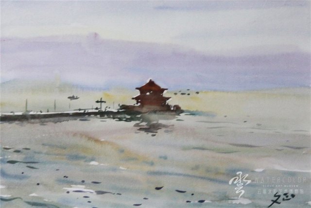 晏文正 《栈桥夕照》